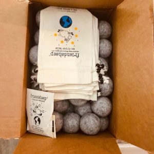 box of dryer balls